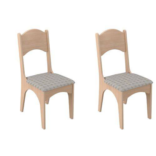 Conjunto 2 Cadeiras Assento Estofado MDF CA18/2 Dalla Costa - Dalla Costa