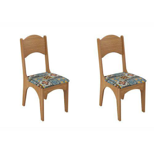 Conjunto 2 Cadeiras Assento Estofado MDF CA18/2 Dalla Costa - Dalla Costa