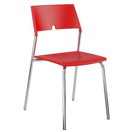 Conjunto 2 Cadeiras Carraro 1711 - Cromado / Vermelho