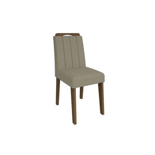 Conjunto 2 Cadeiras Cimol Elisa - Cor Savana - Assento/Encosto Caramelo