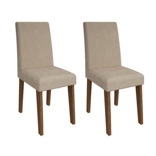 Conjunto 2 Cadeiras Cimol Milena Savana/sued Bege