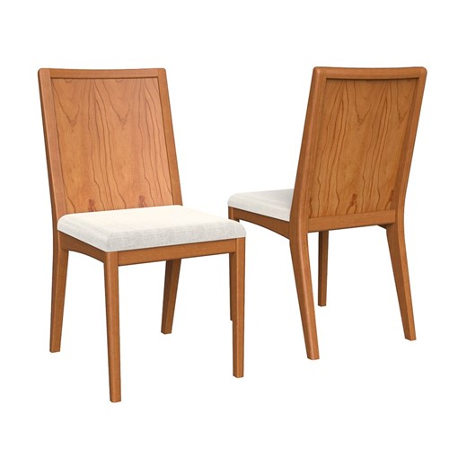 Conjunto 2 Cadeiras de Jantar Allain - Wood Prime VM 31440