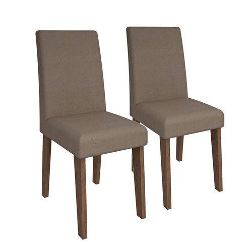 Conjunto 2 Cadeiras de Jantar Milena Savana e Pluma Cimol