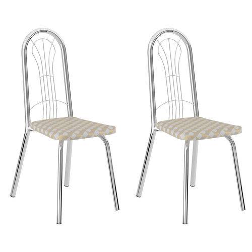 Conjunto 2 Cadeiras Del Vito Carraro Retrô Metalizado