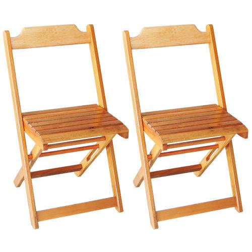 Conjunto 2 Cadeiras Dobrável em Madeira Maciça - Natural