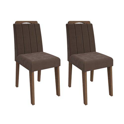 Conjunto 2 Cadeiras Elisa Cimol Savana/Chocolate