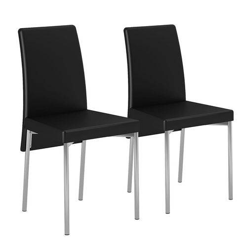 Conjunto 2 Cadeiras em Aço 30620752 Preto/cromado - Carraro
