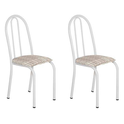 Conjunto 2 Cadeiras Éos Branco e Rattan