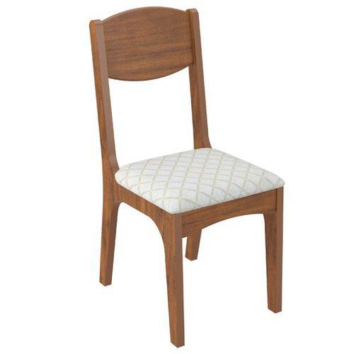 Conjunto 2 Cadeiras Estofadas 100% Mdf Ca29 Nobre Geométrico Losango - Dalla Costa