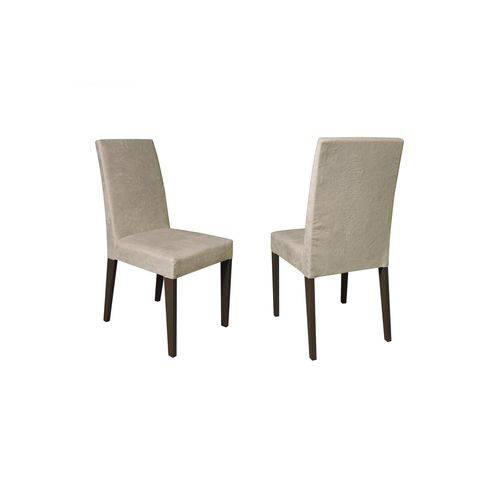 Conjunto 2 Cadeiras Estofadas Madesa Rustic/ Suede Imperial