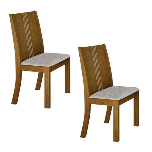 Conjunto 2 Cadeiras Estofadas Vitória Imbuia - Leifer
