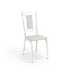 Conjunto 2 Cadeiras Florença Crome Branco Fosco/Branco Kappesberg