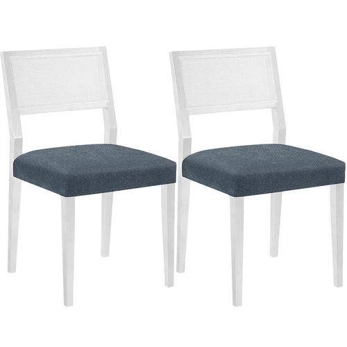 Conjunto 2 Cadeiras Gardênia – Tremarin - Branco / Azul