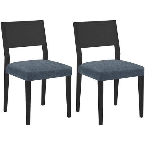 Conjunto 2 Cadeiras Gardênia – Tremarin - Preto / Azul