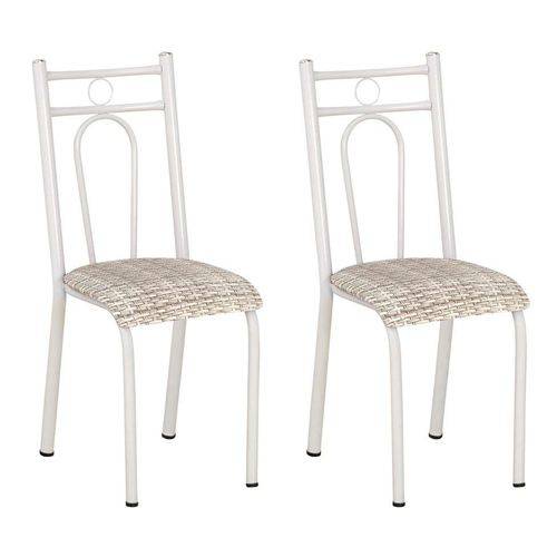 Conjunto 2 Cadeiras Hanumam Branco e Rattan