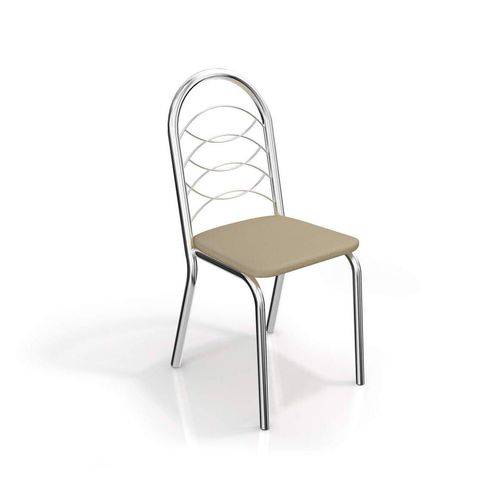 Conjunto 2 Cadeiras Holanda Crome Cromado/Nude Kappesberg