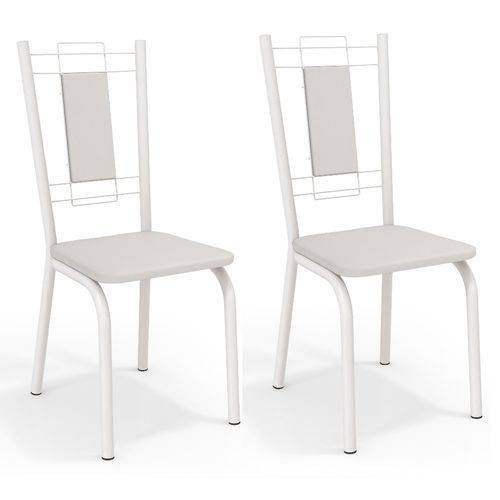 Conjunto 2 Cadeiras Kappesberg Crome Florença Branco Ii Branco