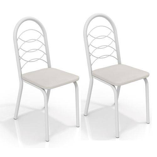 Conjunto 2 Cadeiras Kappesberg Crome Holanda Branco Ii Branco