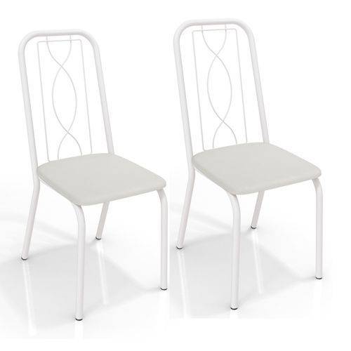 Conjunto 2 Cadeiras Kappesberg Crome Viena Branco Ii Branco