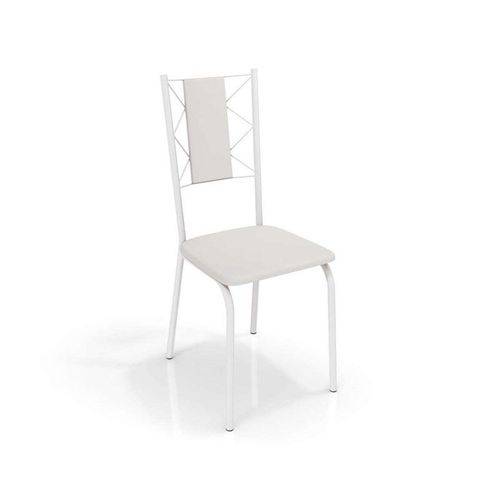Conjunto 2 Cadeiras Lisboa Crome Branco Fosco/branco Kappesberg