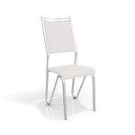 Conjunto 2 Cadeiras Londres Crome Cromado/branco Kappesberg