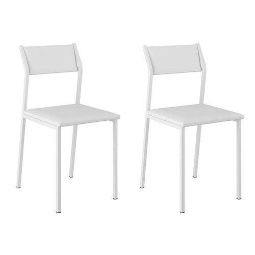 Conjunto 2 Cadeiras Luney Carraro Branco