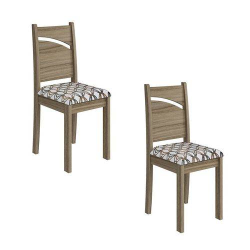 Conjunto 2 Cadeiras Melissa Nogueira/mosaico - Cimol Móveis