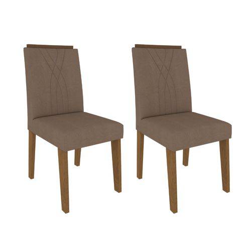 Conjunto 2 Cadeiras Nicole Cimol Savana/Pluma