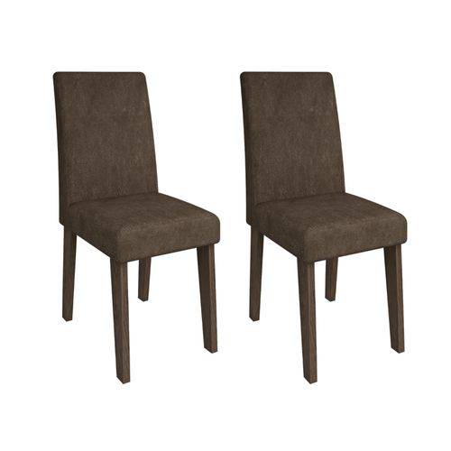 Conjunto 2 Cadeiras Suede Milena Cimol Marrocos/Cacau