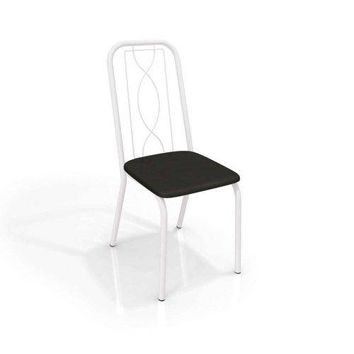 Conjunto 2 Cadeiras Viena Crome Branco Fosco/preto Kappesberg