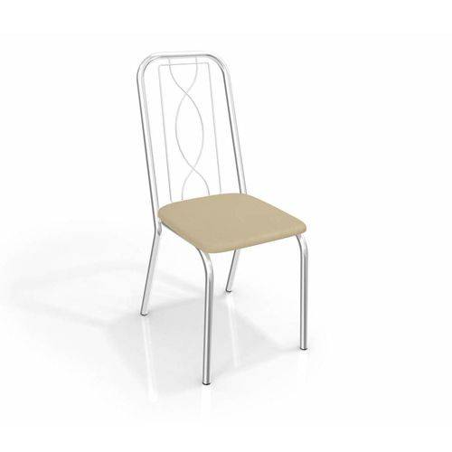 Conjunto 2 Cadeiras Viena Crome Cromado/Nude Kappesberg
