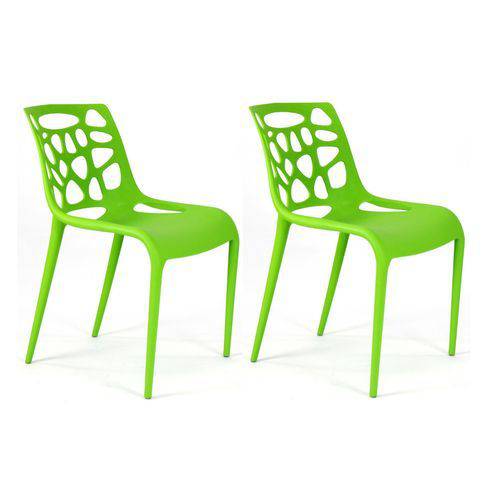 Conjunto 2 Cadeiras Young Planeta Casa Pc036 - Verde
