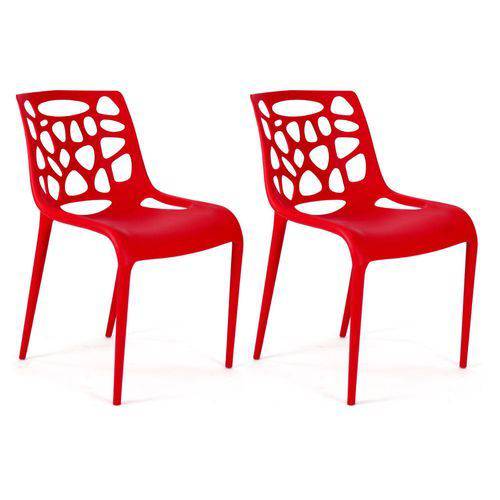 Conjunto 2 Cadeiras Young Planeta Casa Pc036 - Vermelho
