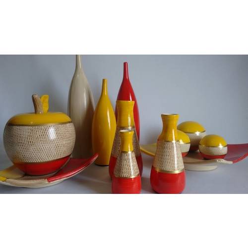 Conjunto Ceramica 4 Peças Decorativa e Vasos Decoração