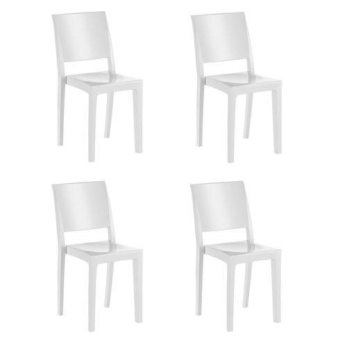 Conjunto com 4 Cadeiras Hydra Plus Kappesberg UZ4002 - Branco