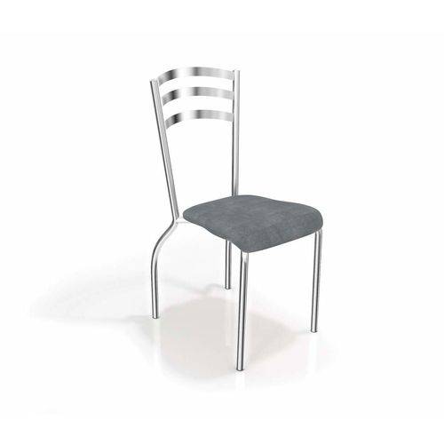 Conjunto com 4 Cadeiras Portugal Cromada 4C007 Kappesberg