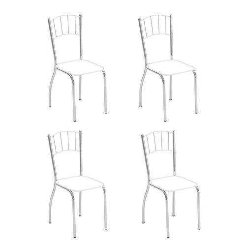 Conjunto com 4 Cadeiras Positano Branco
