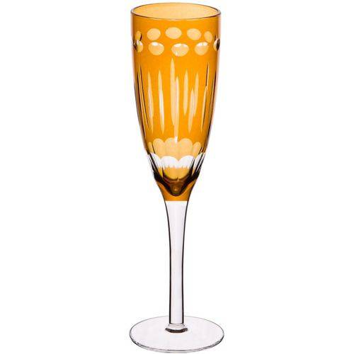 Conjunto com 6 Taças de Vidro para Champagne 150ml Âmbares Elegence 6598 Lyor