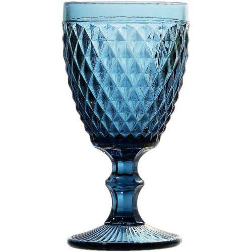 Conjunto com 6 Taças de Vidro para Vinho 210ml Azul Abacaxi 6489 Lyor