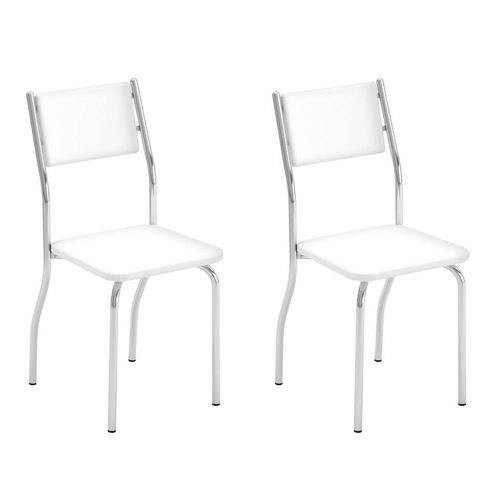 Conjunto com 2 Cadeiras Batelo Branco