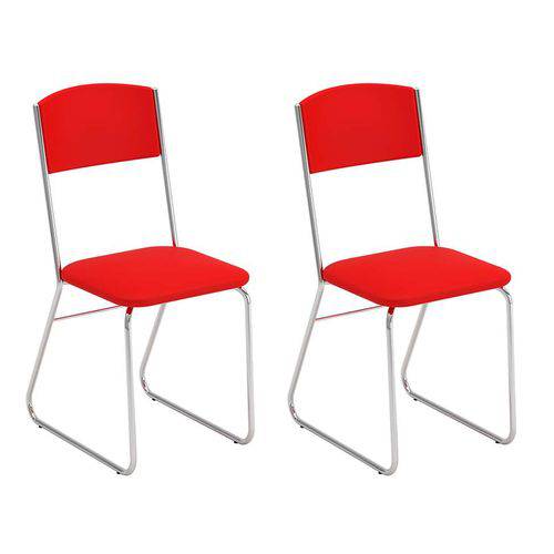 Conjunto com 2 Cadeiras Batelo Vermelho