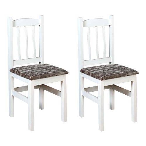 Conjunto com 2 Cadeiras Di Marzio Branca e Cinza