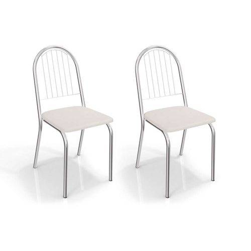 Conjunto com 2 Cadeiras Noruega Corino Branco