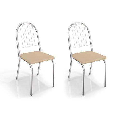 Conjunto com 2 Cadeiras Noruega Corino Marrom Claro