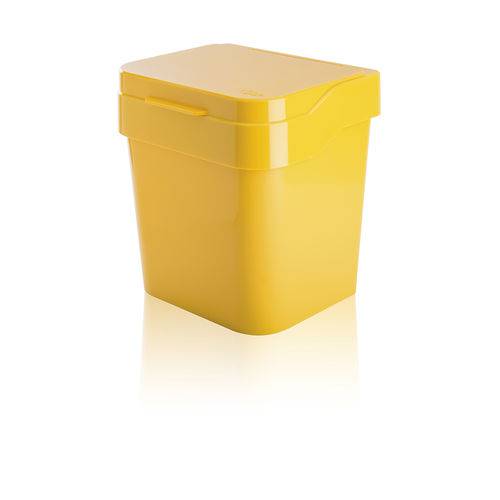Conjunto com 3 Lixeira Amarela Pia Cozinha Banheiro 3 Litros Plástico OU