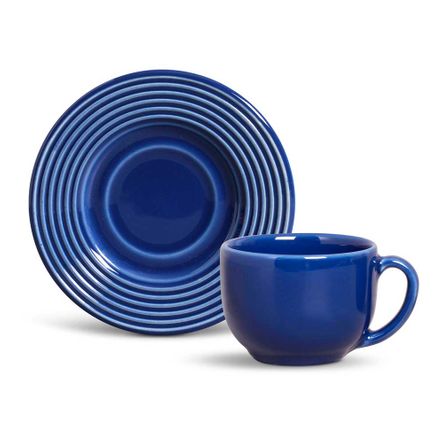 Conjunto de 06 Xícaras Chá Argos Azul Navy