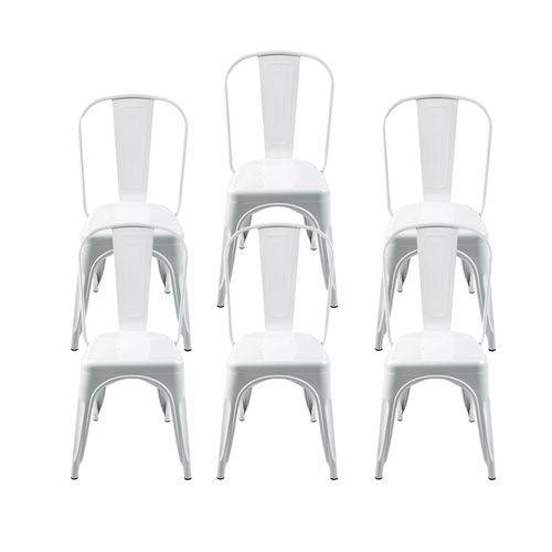 Conjunto de 6 Cadeiras Tolix Branca