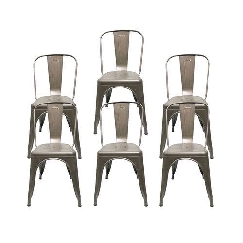 Conjunto de 6 Cadeiras Tolix Bronze