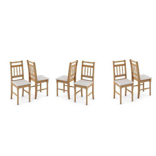 Conjunto de 6 Cadeiras Torneada Móveis Tradição
