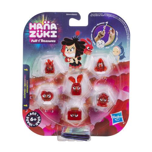 Conjunto de 6 Mini Bonecas - Hanazuki - Humores - Vermelhos Chateados - Hasbro